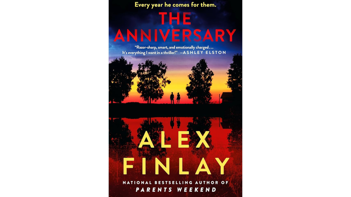 Book cover of "The Anniversary" by Alex Finlay.