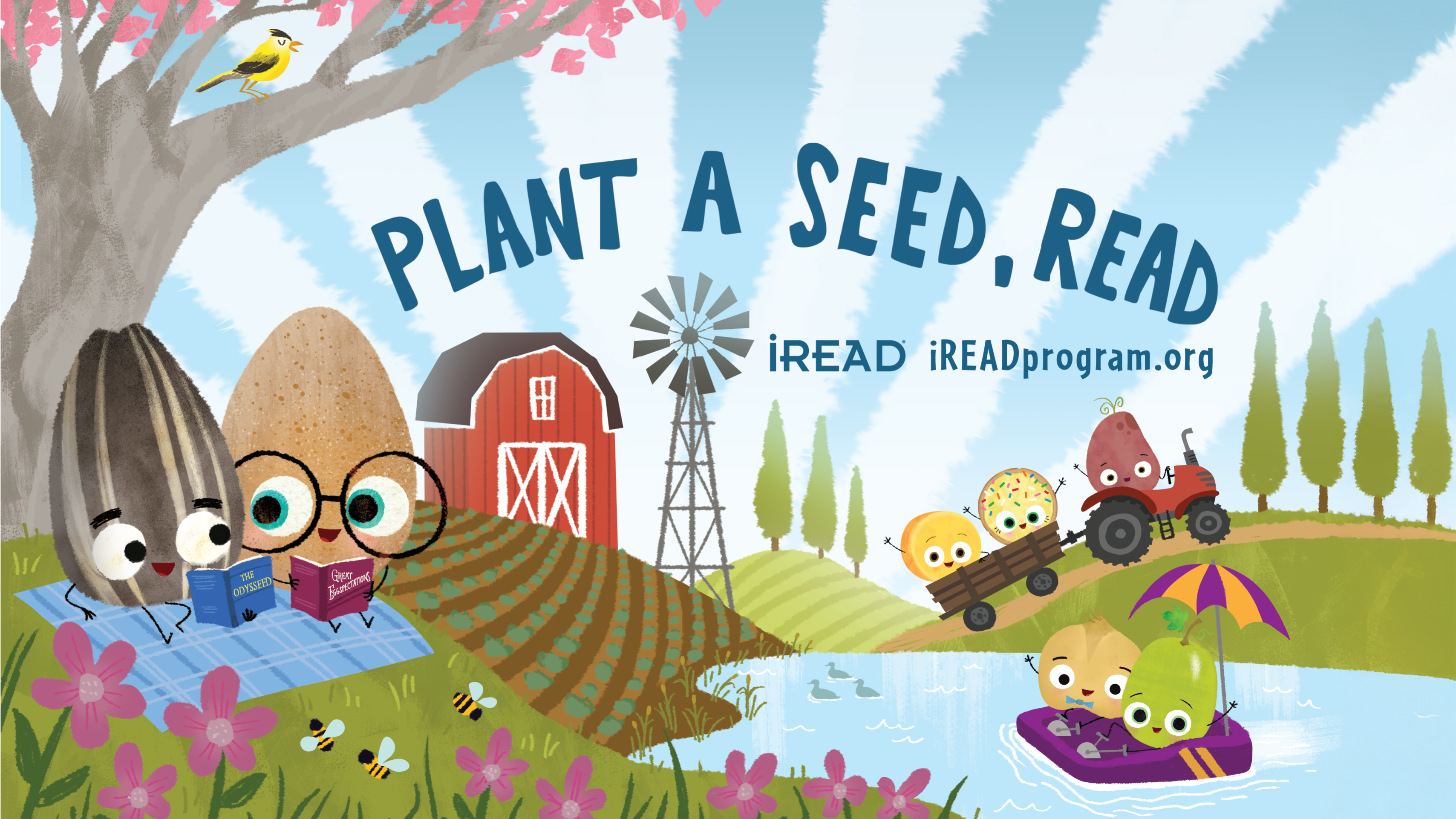 Graphic for the Plant a Seed, Read, Summer Reading Challenge.